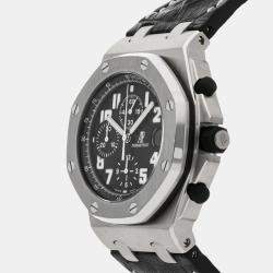 Pre Owned Audemars Piguet Black Stainless Steel Royal Oak Offshore  Automatic Men's Wristwatch 42 mm