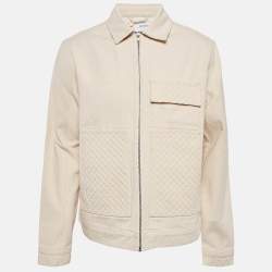 Axel Arigato Pale Beige Grate Embossed Cotton Twill Jacket M