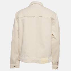 Axel Arigato Pale Beige Grate Embossed Cotton Twill Jacket M
