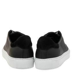 Pre Owned Axel Arigato Black Leather And Suede Lace Up Sneakers Size 46