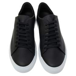 Pre Owned Axel Arigato Black Leather And Suede Lace Up Sneakers Size 46