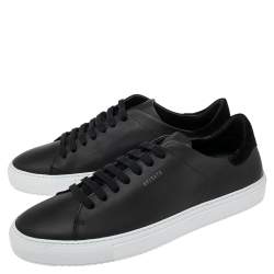 Pre Owned Axel Arigato Black Leather And Suede Lace Up Sneakers Size 46