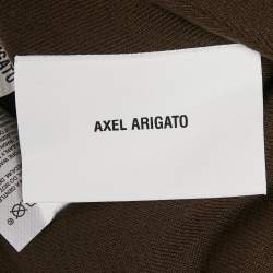 Pre Owned Axel Arigato Brown Cotton Card Holder Detail Hoodie S