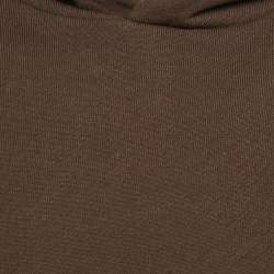 Pre Owned Axel Arigato Brown Cotton Card Holder Detail Hoodie S