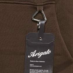 Pre Owned Axel Arigato Brown Cotton Card Holder Detail Hoodie S