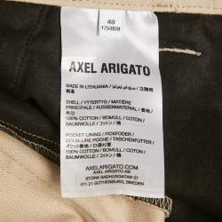 Pre Owned Axel Arigato Beige Cotton Ink Trousers M