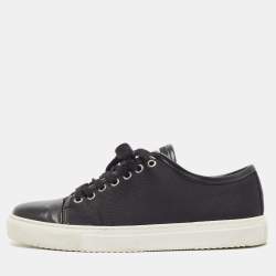 Axel Arigato Black Leather and Canvas Low Top Sneakers Size 42