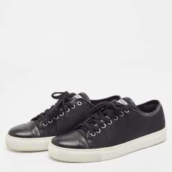 Axel Arigato Black Leather and Canvas Low Top Sneakers Size 42