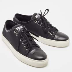 Axel Arigato Black Leather and Canvas Low Top Sneakers Size 42