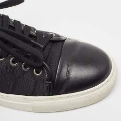 Axel Arigato Black Leather and Canvas Low Top Sneakers Size 42