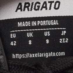 Axel Arigato Black Leather and Canvas Low Top Sneakers Size 42