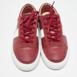 Pre Owned Axel Arigato Burgundy Leather Drunk Sneakers Size 42
