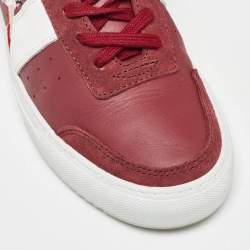 Pre Owned Axel Arigato Burgundy Leather Drunk Sneakers Size 42