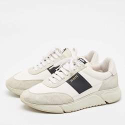 Axel Arigato Grey Canvas and Leather Low Top Sneakers Size 43