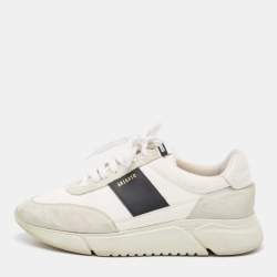 Axel Arigato Grey Canvas and Leather Low Top Sneakers Size 43