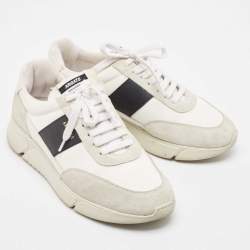 Axel Arigato Grey Canvas and Leather Low Top Sneakers Size 43