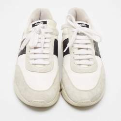 Axel Arigato Grey Canvas and Leather Low Top Sneakers Size 43