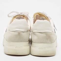 Axel Arigato Grey Canvas and Leather Low Top Sneakers Size 43
