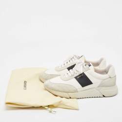 Axel Arigato Grey Canvas and Leather Low Top Sneakers Size 43