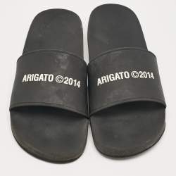 Axel Arigato Black Rubber Pool Slides Size 44