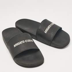 Axel Arigato Black Rubber Pool Slides Size 44