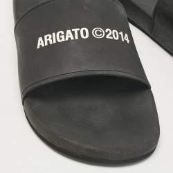 Axel Arigato Black Rubber Pool Slides Size 44