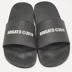 Axel Arigato Black Rubber Pool Slides Size 42