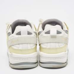 Axel Arigato White/Grey Leather and Suede Lace Up Sneakers Size 42