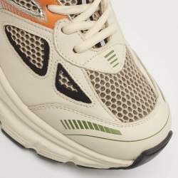 Axel Arigato White/Black Leather and Mesh Marathon Runner Sneakers Size 38