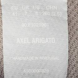 Axel Arigato White/Green Leather and Suede Astro Low Top Sneakers Size 41