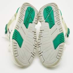 Axel Arigato White/Green Leather and Suede Astro Low Top Sneakers Size 41