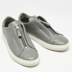 Axel Arigato Grey Leather Clean 90 Low Top Sneakers Size 43