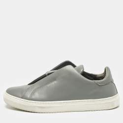 Axel Arigato Grey Leather Clean 90 Low Top Sneakers Size 43