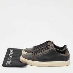 Axel Arigato Black Leather and Suede Clean 90 Low Top Sneakers Size 42