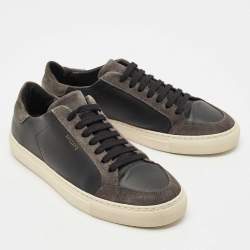 Axel Arigato Black Leather and Suede Clean 90 Low Top Sneakers Size 42