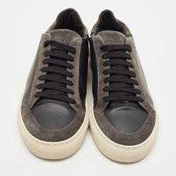 Axel Arigato Black Leather and Suede Clean 90 Low Top Sneakers Size 42