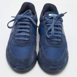 Pre Owned Axel Arigato Blue Fabric and Suede Genesis Vintage Runner Sneakers Size 44