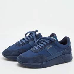 Pre Owned Axel Arigato Blue Fabric and Suede Genesis Vintage Runner Sneakers Size 44