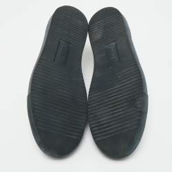 Pre Owned حذاء رياضي أكسل أريجاتو جلدي أزرق كحلي بعنق منخفض مقاس 47