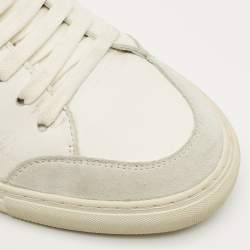 Pre Owned Axel Arigato White Leather and Suede Clean 90 Lace Up Sneakers Size 42