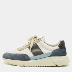 Pre Owned Axel Arigato Genesis Vintage Size 43 Multicolor Canvas, Leather and Suede Low Top Sneakers