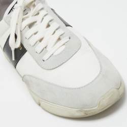 Pre Owned Axel Arigato Tricolor Suede, Canvas and Leather Low Top Sneakers Size 44