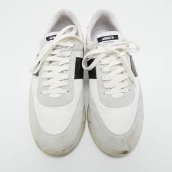 Pre Owned Axel Arigato Tricolor Suede, Canvas and Leather Low Top Sneakers Size 44