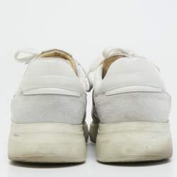 Pre Owned Axel Arigato Tricolor Suede, Canvas and Leather Low Top Sneakers Size 44