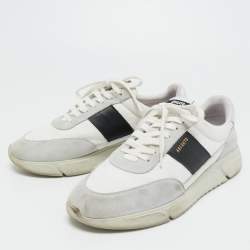 Pre Owned Axel Arigato Tricolor Suede, Canvas and Leather Low Top Sneakers Size 44