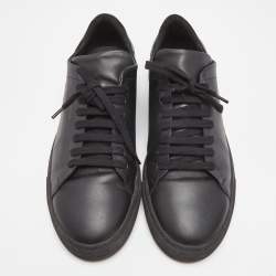 Axel Arigato Black Leather Clean Bird Low Top Sneakers Size 46
