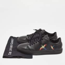 Axel Arigato Black Leather Clean Bird Low Top Sneakers Size 46