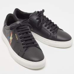 Axel Arigato Black Leather Low Top Sneakers Size 40