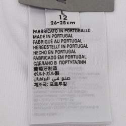 Pre Owned Balenciaga White Political Tennis Cotton Knit Socks L