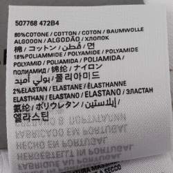 Pre Owned Balenciaga White Political Tennis Cotton Knit Socks L